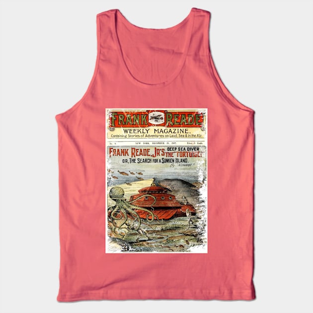 Search For A Sunken Island - Comic Book Cover Tank Top by The Blue Box